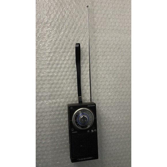 Vintage Realistic Portavision FM/TV Radio Shack Model 12-612 Black Tested/works! - Picture 3 of 16